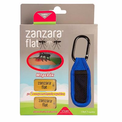Vican Zanzara Flat, Εντομοαπωθητικό Μπρελόκ Μπλε & 2 Εντομοαπωθητικές Ταμπλέτες