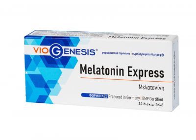 Viogenesis Melatonin Express 30 Δισκία-Ζελέ