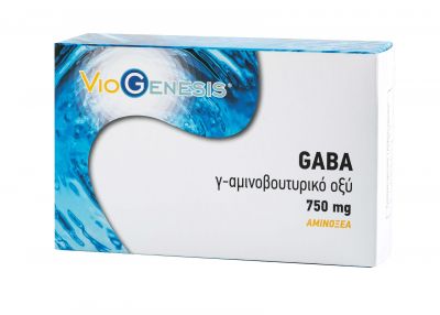 Viogenesis Gaba Αμινοξύ Γ-Αμινοβουτυρικό οξύ 750mg, 60 Κάψουλες