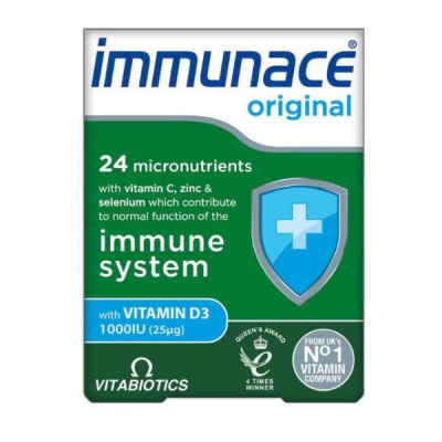 Vitabiotics Immunace Original, Ολοκληρωμένο Συμπλήρωμα Ενίσχυσης του Ανοσοποιητικού, 30 Ταμπλέτες