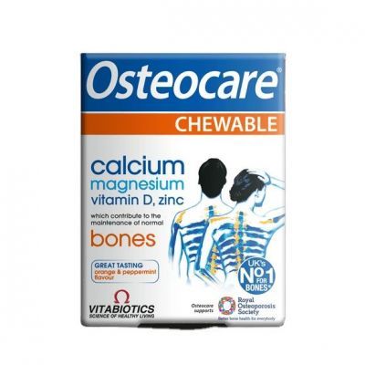 Vitabiotics Osteocare Συμπλήρωμα Διατροφής Για Δυνατά Οστά, 30 Μασώμενες Ταμπλέτες