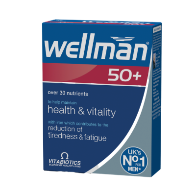 Vitabiotics Wellman 50+ Πολυβιταμινούχο Συμπλήρωμα για Άντρες Άνω των 50, 30 Δισκία