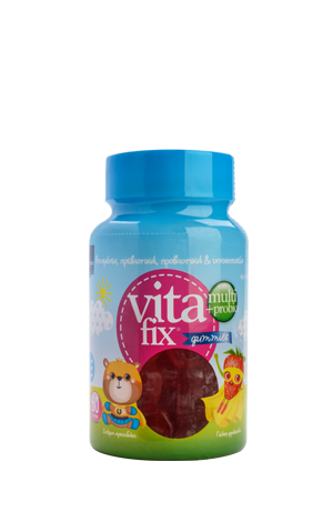 Intermed Vitafix Multi & Probio Gummies - Βιταμίνες, Πρεβιοτικά, Προβιοτικά & Ιχνοστοιχεία 60 τμχ (Σε μπουκαλάκι)