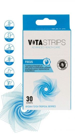 Vitastrips Focus Συμπλήρωμα Διατροφής για Καλή Μνήμη και Συγκέντρωση, 30τμχ