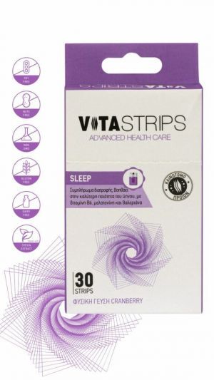 Vitastrips Sleep Συμπλήρωμα Διατροφής για την Καταπολέμηση της Αυπνίας, 30τμχ