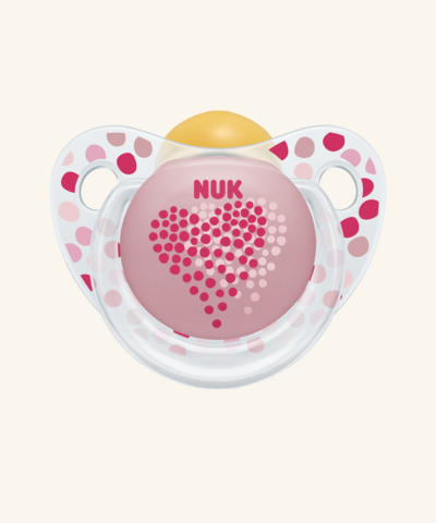 Nuk Trendline Adore Πιπίλα Καουτσούκ Με Κρίκο Ροζ Αστεράκι Από 6 Έως 18 Μηνών (10.733.258)