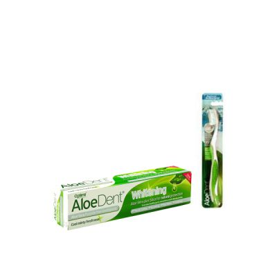 Optima AloeDent Whitening Toothpaste 100ml + Δώρο οδοντόβουρτσα Πράσινη