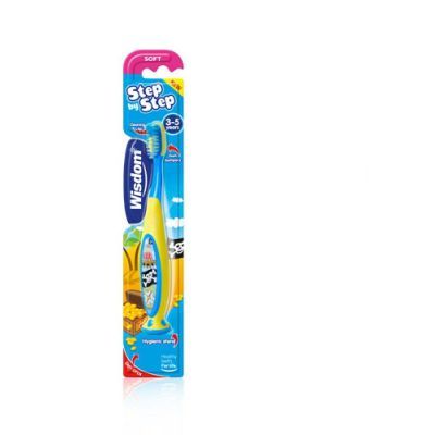 Wisdom Παιδική Οδοντόβουρτσα Soft 3-5 ετών, Κίτρινο - Μπλε 1τμχ