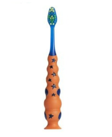 Wisdom Step By Step Εκπαιδευτική Παιδική Οδοντόβουρτσα Soft με Ένδειξη Χρόνου 3 ετών+ Πορτοκαλί-Μπλε, 1τμχ