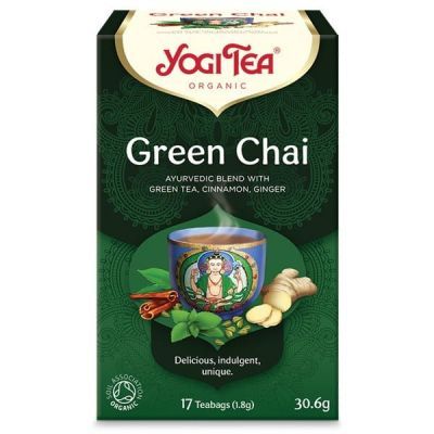 Yogi Tea Green Chai, Τσάι με Πράσινο Τσάι, Κανέλα & Τζίντζερ 30.6g, 17 Φακελάκια