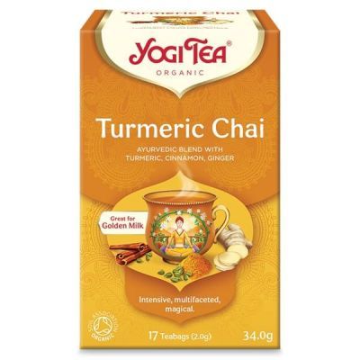 Yogi Tea Turmeric Chai Με Κουρκουμά, Κανέλα & Τζίντζερ 34gr, 17Φακελάκια