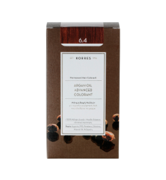 KORRES Argan oil 6.4 Advanced Colorant Μόνιμη Βαφή Μαλλιών Ξανθό Σκούρο Χάλκινο 1 τεμ.