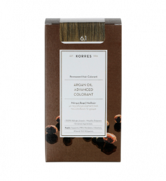 KORRES Argan oil 6.1 Advanced Colorant  Μόνιμη Βαφή Μαλλιών Ξανθό Σκούρο Σαντρέ 1 τεμ.