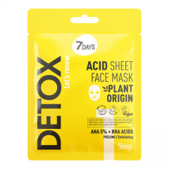 7Days Acid Sheet Face Mask AHA 5%+ BHA Acids 25gr 1τμχ