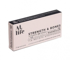 At Life Strength & Bones Vitamin D3 2000IU+ B6+ K2+ Magnesium 30 Ταμπλέτες