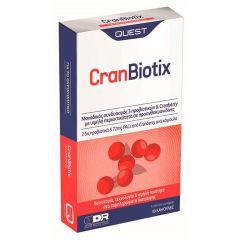 Quest Cran Biotix Προβιοτικά και Cranberry για Πεπτικό & Ουροποιητικό Σύστημα 30 Κάψουλες