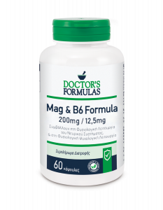 Doctor's Formula Magnesium 200mg & B6 12,5mg 60 Καψουλες