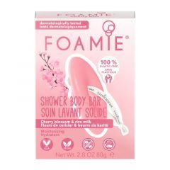 Foamie Cherry Kiss Shower Body Bar - Cherry Blossom & Rice Milk 80g