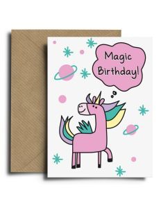 Spread The Magic Ευχετήρια Κάρτα Birthday Unicorn