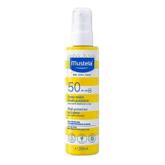 Mustela Sun Spray Very High Protection SPF50+ Βρεφικό/Παιδικό Αντηλιακό Προσώπου και Σώματος Πολύ Υψηλής Προστασίας, 200ml