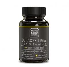 Pharmalead D3 2000iu Plus Vitamin K 60 Φυτικές Κάψουλες