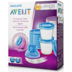 Phillips Avent Δοχεία Αποθήκευσης Μητρικού Γάλακτος 10 κύπελα + 12 καπάκια 180 ml / 6 oz