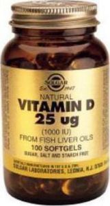 Solgar Vitamin D3 1000IU(25mg) 100 Μαλακές Κάψουλες