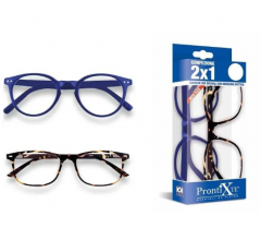 Occhiale Per Lettura Γυαλιά Οράσεως Prontixte Twin8 Blu+ Tartaruga +2,50, 2τμχ