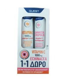 Quest Vitamin C 1000mg 20 Αναβράζοντα Δισκία & Echinacea & Propolis 20 Αναβράζοντα Δισκία