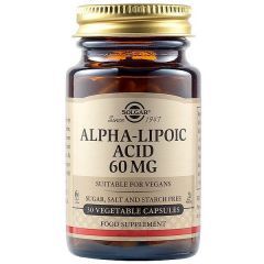 Solgar Alpha Lipoic Acid 60mg, 30 Φυτικές Κάψουλες
