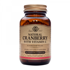 Solgar Natural Cranberry με Vitamin C 60 Φυτικές Κάψουλες