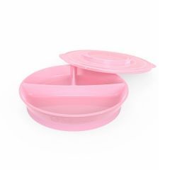 Twistshake Πιάτο Με Χωρίσματα Αντιολισθητικό 6+Μηνών Pastel Pink 1τμχ