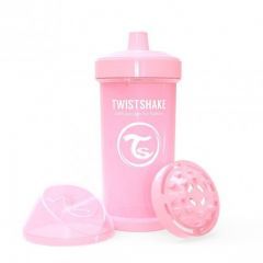 Twistshake Κύπελλο Kid Cup 12+Μηνών Pastel Pink Με Μίξερ Φρούτων 360ml