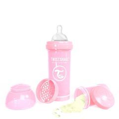 Twistshake Μπιμπερό Κατά Των Κολικών Pastel Pink 2+ Μηνών, 260ml