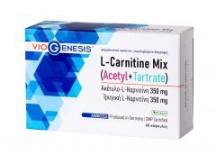Viogenesis L-Carnitine Mix (Acetyl+Tartrate) 60 Κάψουλες
