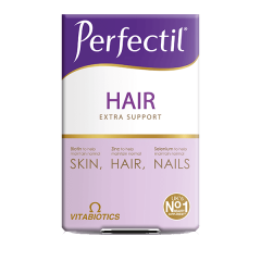 Vitabiotics Perfectil Hair Extra Support, Ενισχυμένη Φόρμουλα για Υγιή Μαλλιά, Δέρμα & Νύχια. 60 Ταμπλέτες