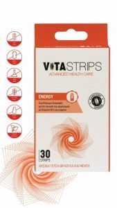 Vitastrips Energy Συμπλήρωμα Διατροφής για Τόνωση και Ενέργεια, 30τμχ