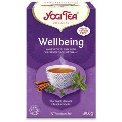 Yogi Tea Wellbeing, Τσάι Με Κανέλα, Φασκόμηλο & Ρίγανη 30.6g, 17 Φακελάκια