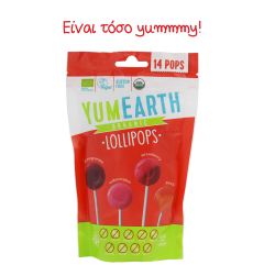 Yumearth Organic Pops Βιολογικά Γλειφιτζούρια Φρούτων (87gr), 14 τεμ