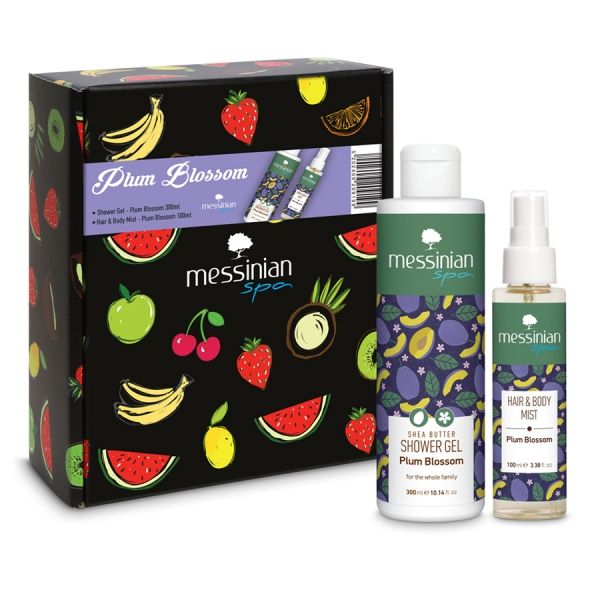 Messinian Spa Messinian Spa Promo Plum Blossom Shower Gel 300ml & Hair & Body Mist 100ml